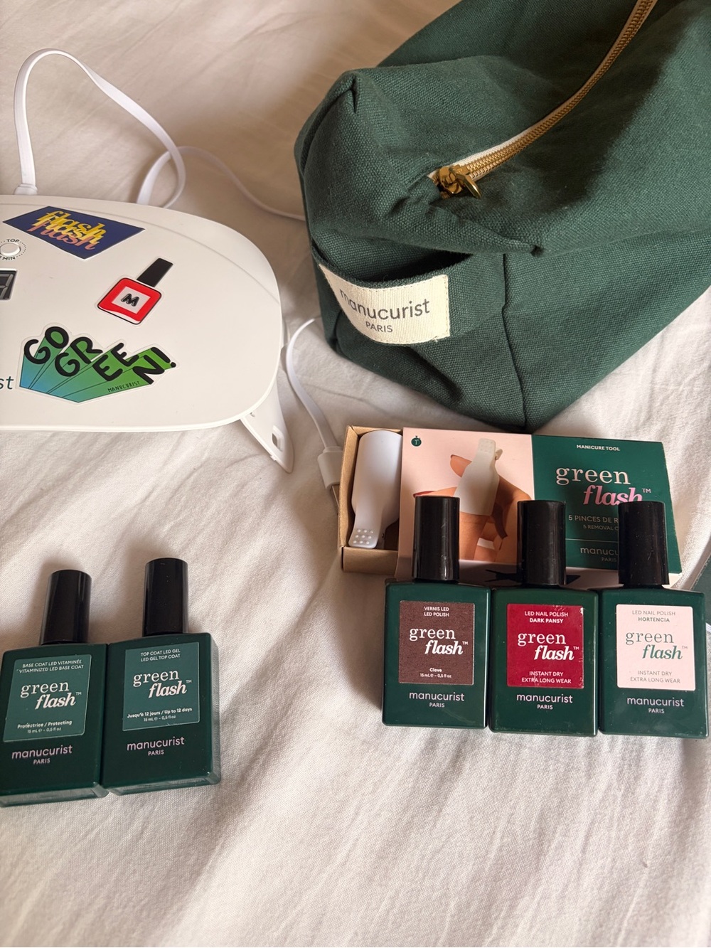 Manucurist Green Flash LED Gel Nail Polish Set Like new